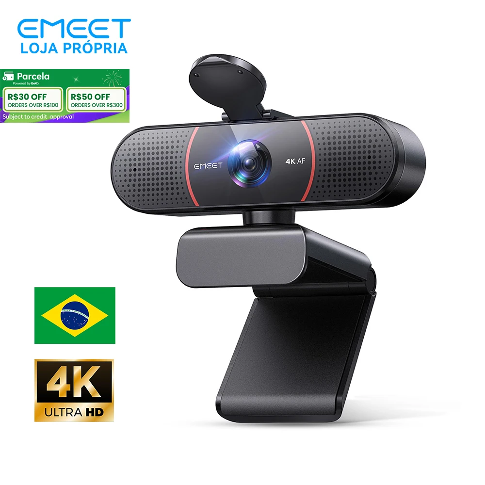Webcam 4K 1080P 60fps Emeet C960 Câmera Usb 4K com Microfones 73 ° Câmera de Víd - imagem 1