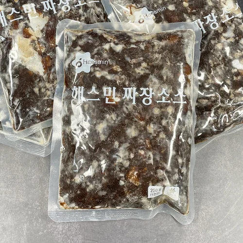 해스민 짜장소스 250g 5개 돼지고기, 양파, 감자 큼직한 건더기가득 전문점용 즉석냉동식품 짜장면 짜장밥 