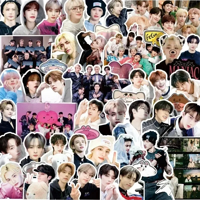 SKZOO 60 pièces/sac Kpop Fans autocollant Skz équipe musique garçon bande décoration valise Scrapbook téléphone ordinateur portable papeterie jouet errant