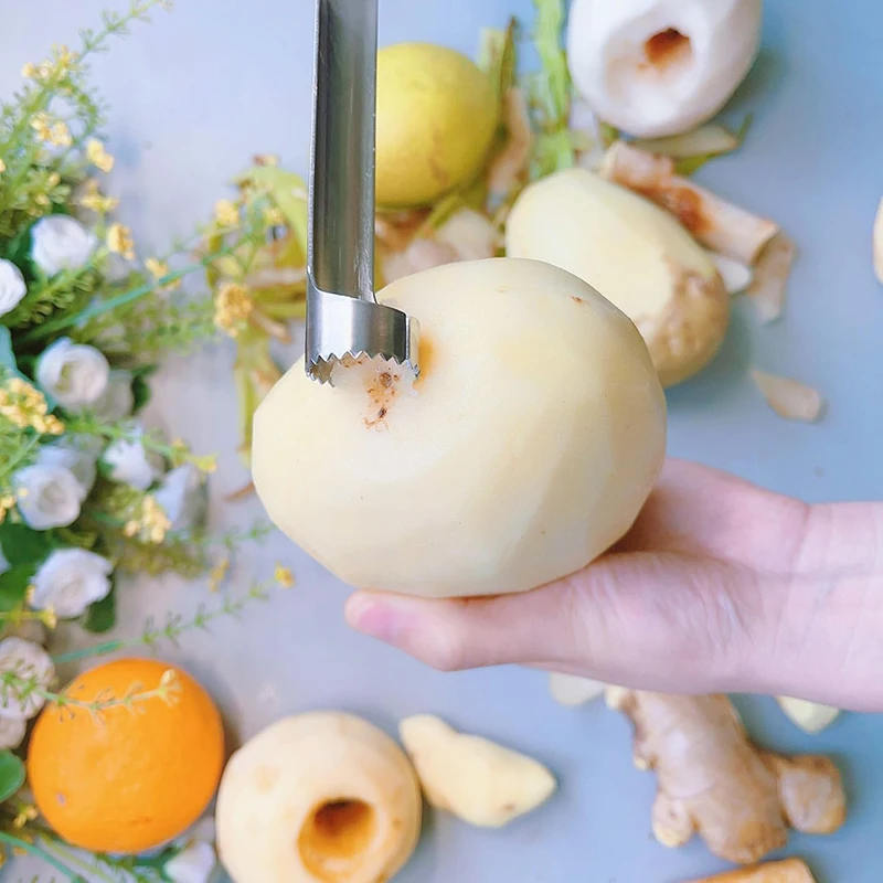 

Multi-Functional Fruit Corer Peeler, PP+Stainless Steel Construction, Easy to Use for Fruit Pitting
