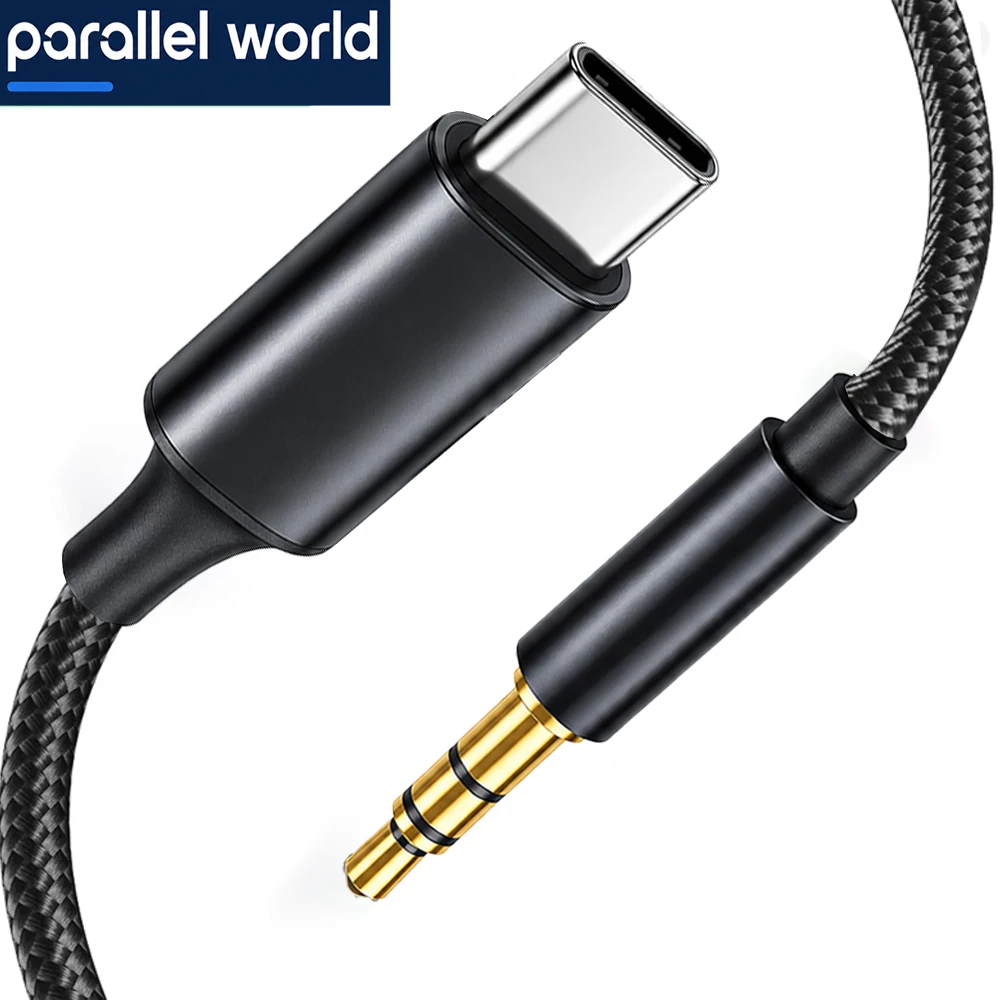 AUX Cable Type C to 3.5mm Jack Audio Plug Speaker Adapter Car Headphone Computer Converter Wire For Huawei iPhone Xiaomi