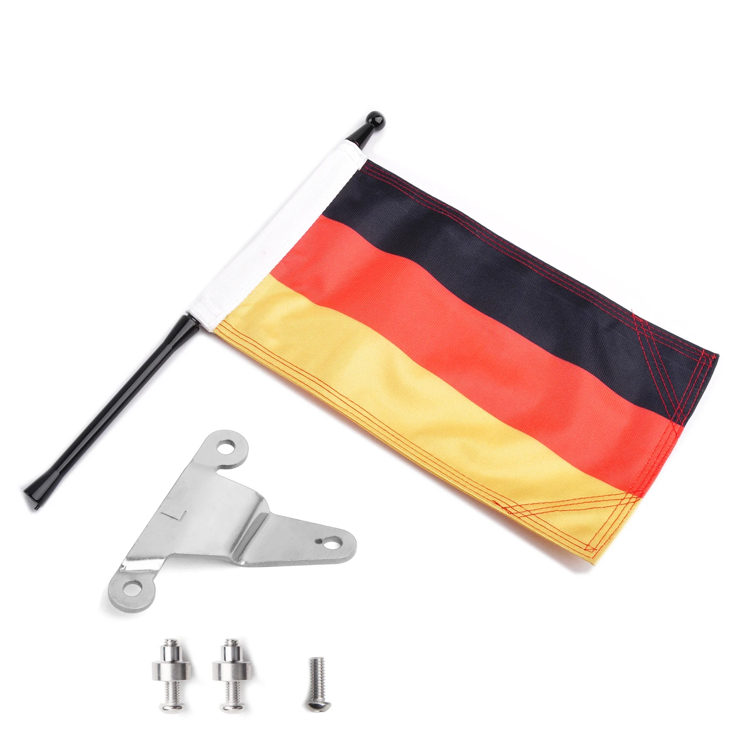 Panical - Gold Wing GL1800 moto Flag accessories For Honda Germany travel Flag Flagpole Set Trunk Bracket Flag tools 2018-2020