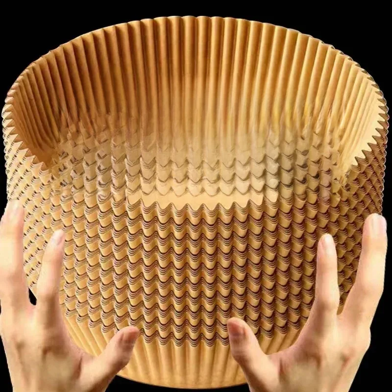 Papier rond antiadhésif jetable pour friteuse à Air, papier de cuisson pour four à micro-ondes, Pot, joint absorbant l'huile, accessoires de cuisine