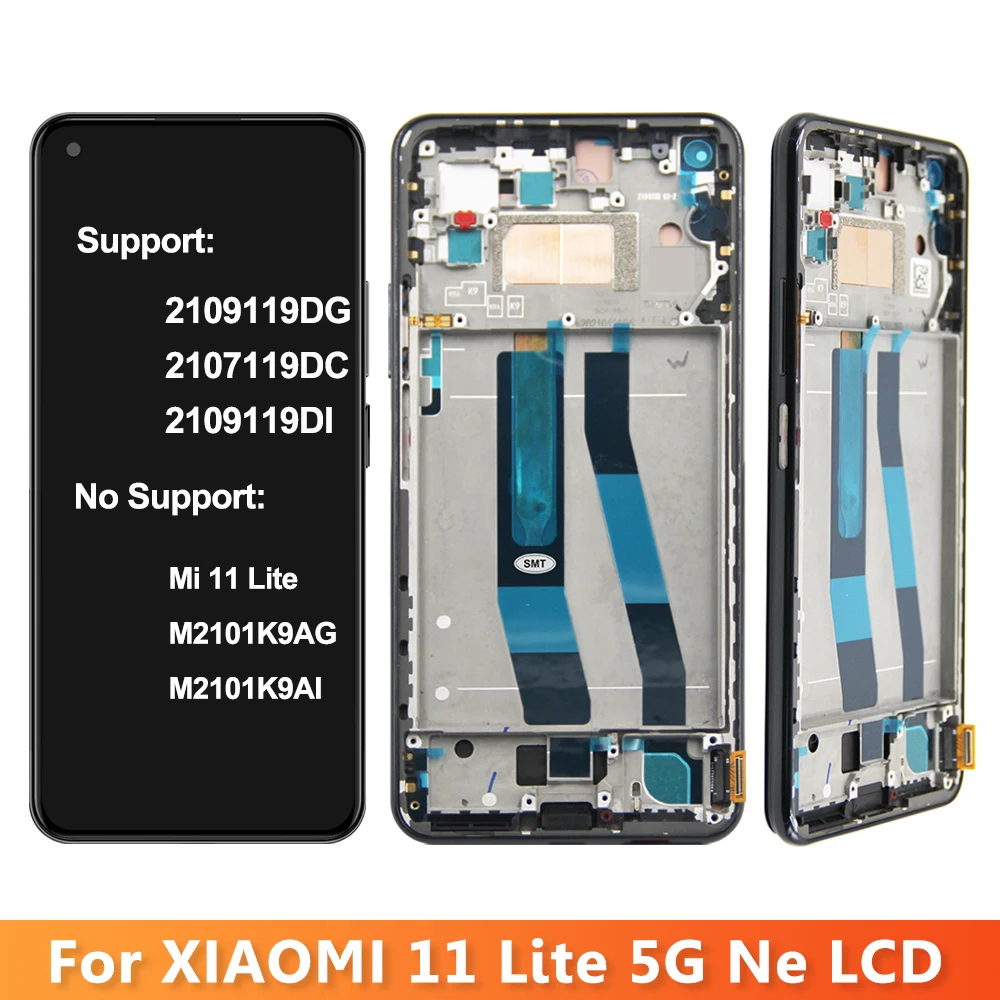 Screen For Xiaomi Mi 11 Lite NE LCD Display Touch Screen Digitizer Assembly Replacement For Mi 11 Lite 5G NE 2109119DG Display