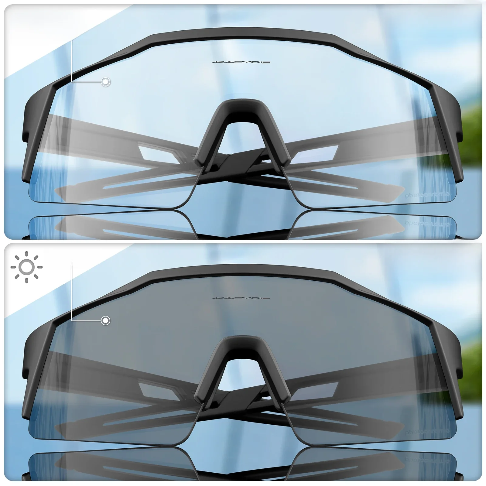 AliExpress kapvoe Kapvoe Photochromic Cycling Sunglasses for Men Glasses Fashion Mountain Bicycle Road Speed Cool Goggles Eyewear Sports MTB Bike