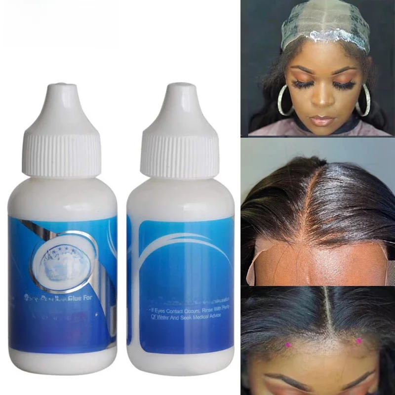 Colle pour perruque Lace Front Wig, tenue supplémentaire, étanche, 38ml, Super collage, pour bonnet de perruque, 1 pièce, outils de coiffure, 1.3Oz