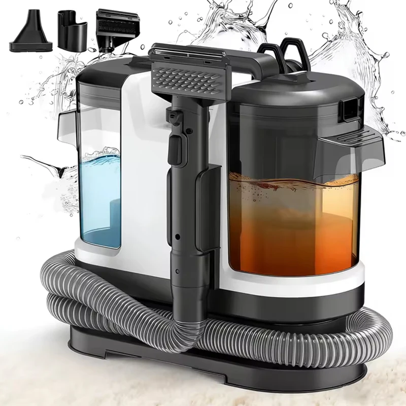 Limpiador de Manchas Portátil de 500W y 12KPa para Alfombras, Sofás y Cortinas, con Succión y Pulverización Integradas, Máquina de Limpieza de Tapicería