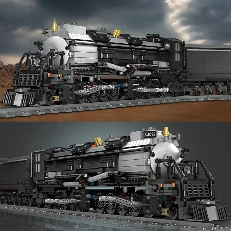 1608PCS Stoomtrein Bouwstenen De Union Pacific Big Boy Trein Stadsspoorweg Assembleer Model Stenen Jongens Speelgoed Feestdag Cadeaus - afbeelding 2