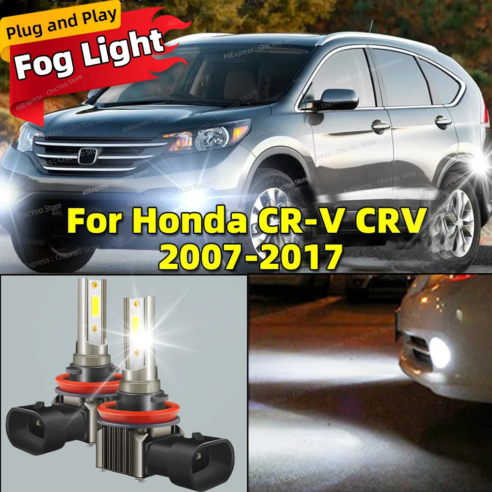 2 Stück LED-Nebelscheinwerfer 15000LM Nebellampe 6000K für Honda CR-V CRV 2007 2008 2009 2010 2011 2012 2013 2014 2015 2016 2017