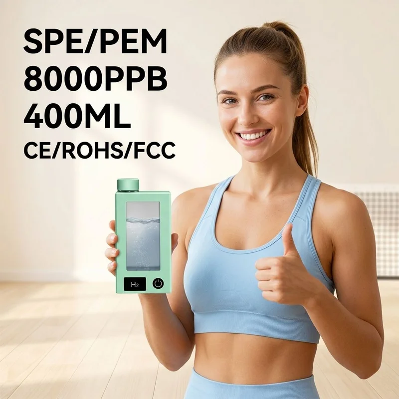 Factory Price 8000ppb Hydrogen Water Bottle PEM Tech 99.99% Purity Proton Exchange Membrane Water Electrolysis H2 Generator
