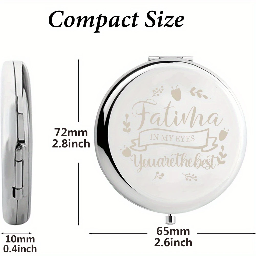 Custom Floral Pocket Compact Mirror, Personalized Cosmetic Accessory, Great Birthday & Graduation Gift for Sisters and Friends