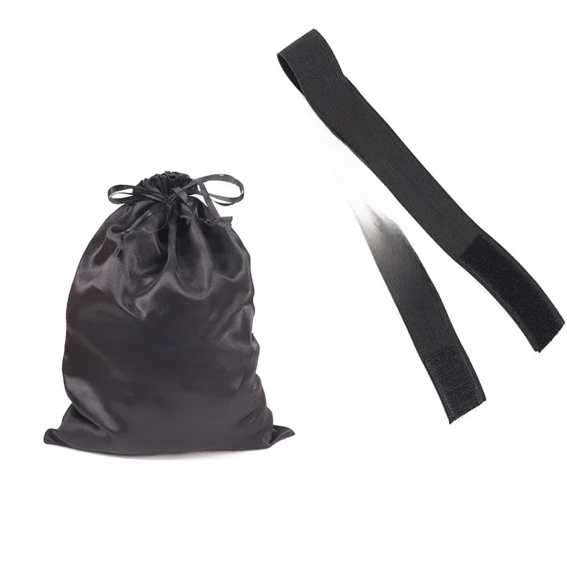 Sacs en satin soyeux avec logo personnalisé, bande de fusion des bords, produits capillaires pour perruques, ensemble de 10 sacs de perruque, emballage en vrac, 10 bandes de sauna de perruque, 20