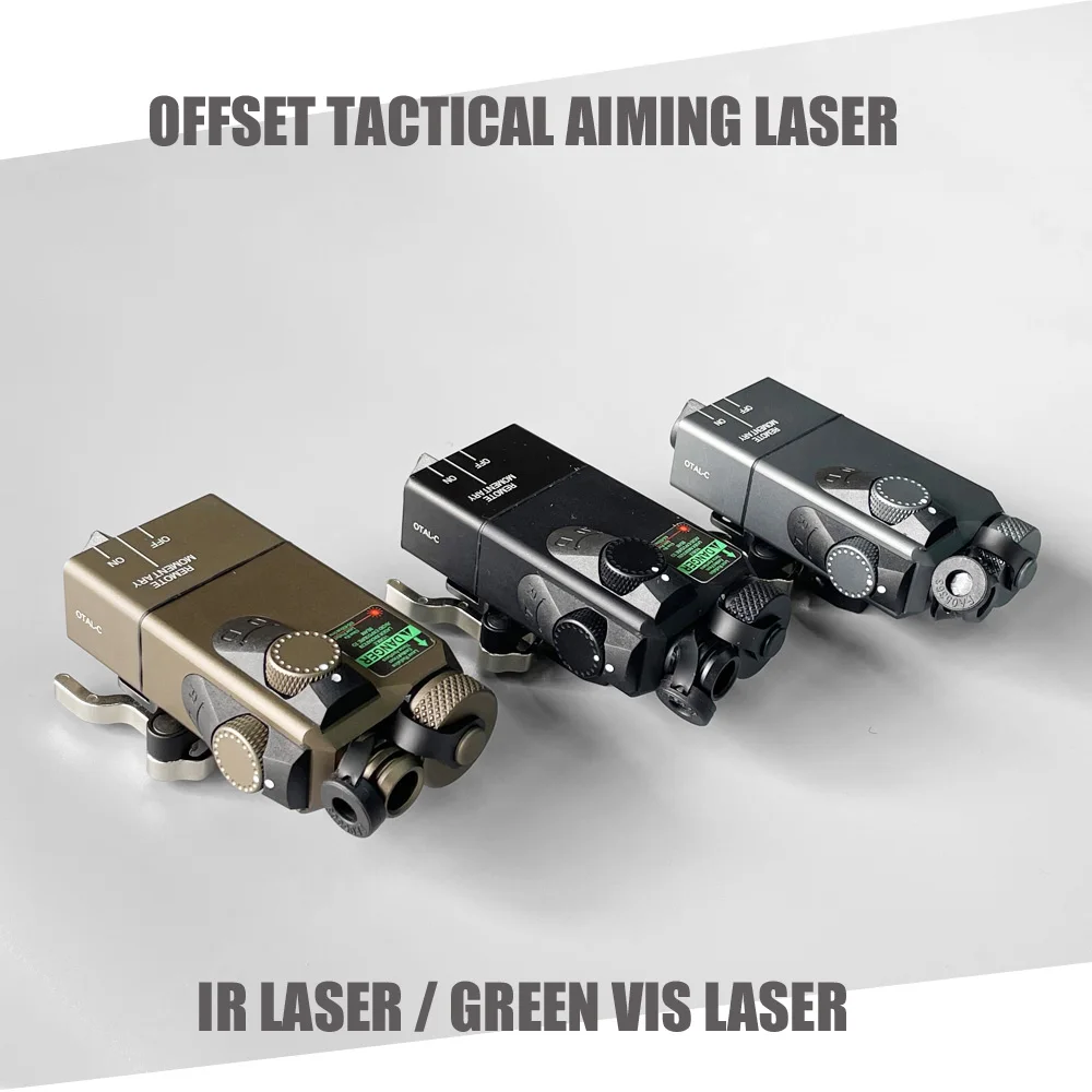 OTAL-C Offset Tactical Aiming Laser Classic IR Laser Green Laser Sight Adjust to Zero HT Mount fit Picatinny Rail