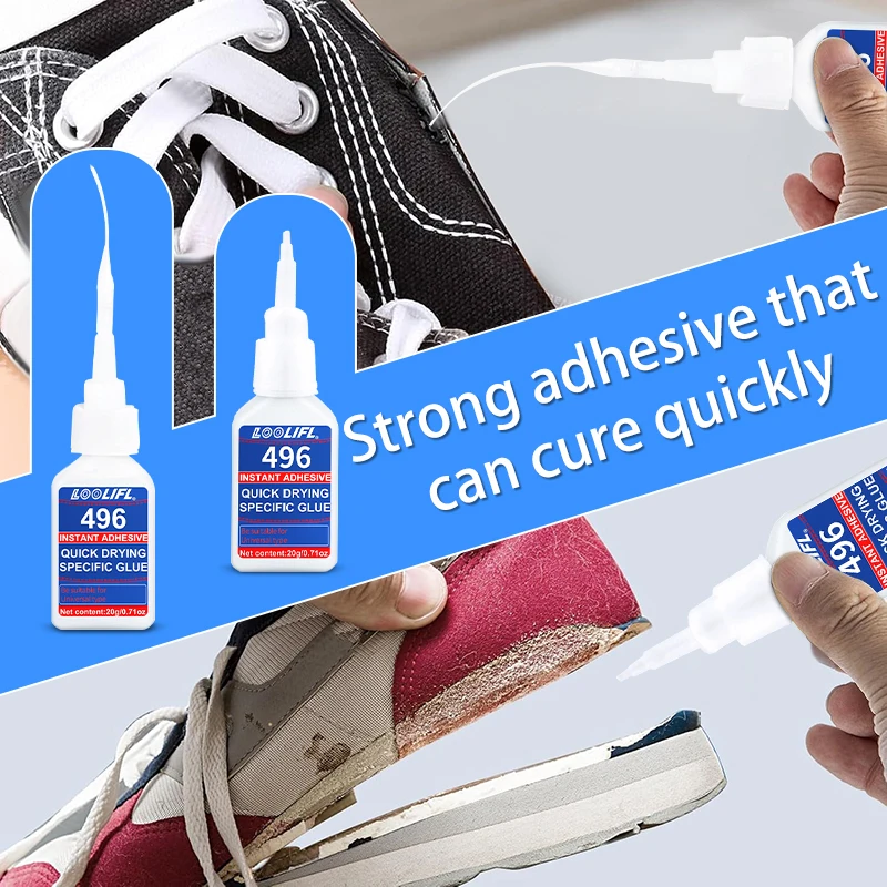 Super strong cyanoacrylate all-around glue, 3 seconds adhesion, waterproof, suitable for plastics, rubber, ceramics, metals.