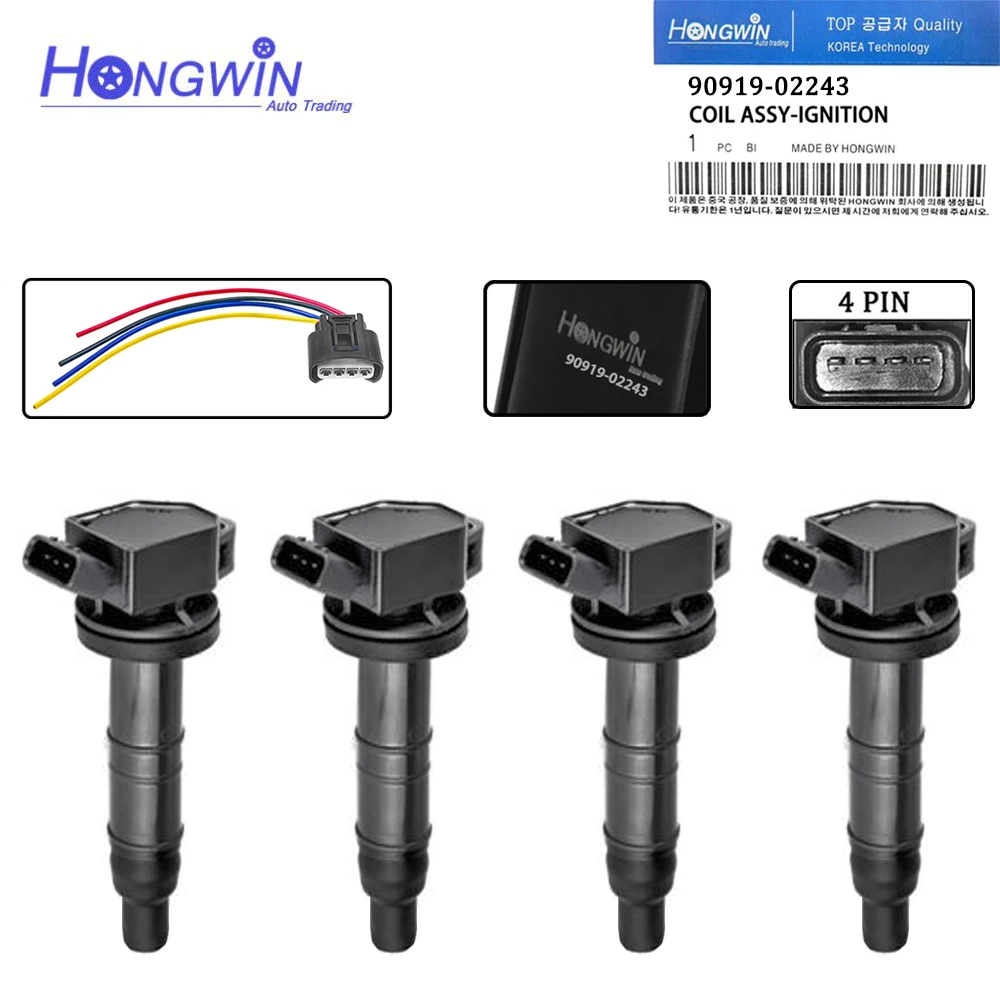 Genuine No.:90919 02243 UF333 Ignition Coil Fits Toyota Camry RAV4 Solara Scion tC 2.0L 2.4L 2001+ UF494 90080-19023 90919-02244