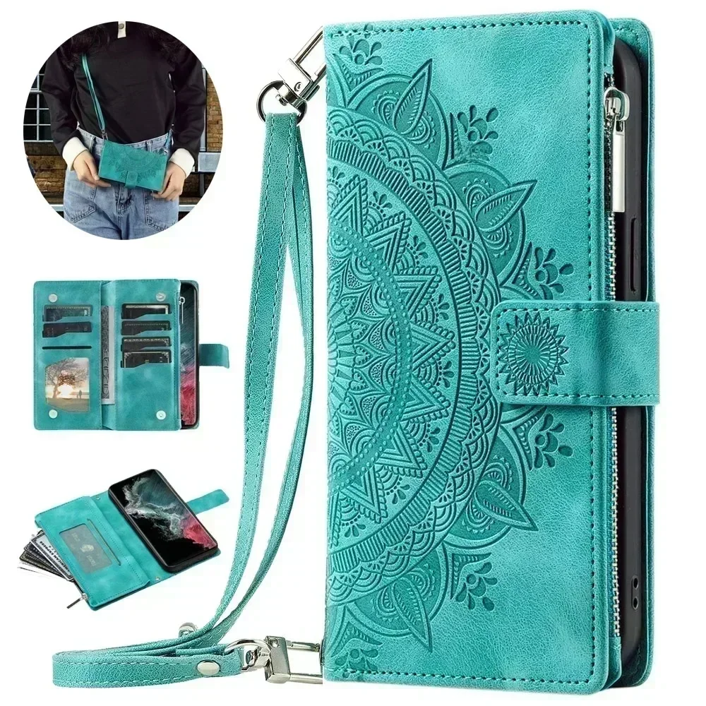 Etui skórzane do Xiaomi 17T 15T 14T 13T, etui typu flip do Redmi Note 17 Pro Max 5G, etui na ramię z zamkiem błyskawicznym, etui typu book do Redmi Note 13 14 15 Pro Plus — zdjęcie produktu 7