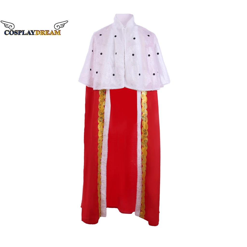 (In Stock) Hamilton King Dress Adult Men's Medieval Windbreaker Cloak Halloween Cosplay Retro Cloak European Party Long Cloak