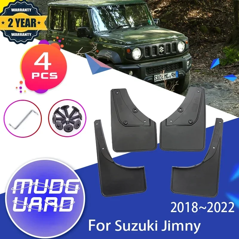 4PCS Car Mudguards For Suzuki Jimny 2022 Sierra JB64W JB74W 2018~2022 MK 4 Luxurious Splash Guard Mud Flaps Car Accessories 2021