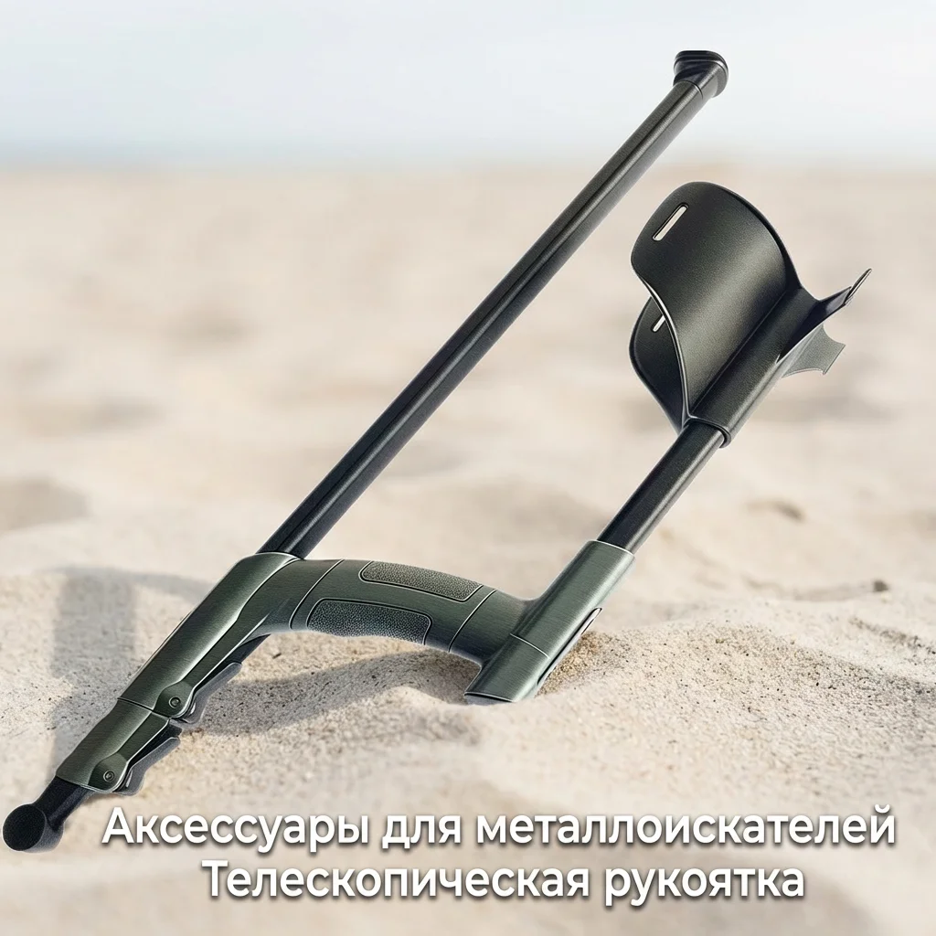 Black Telescopic Rod Metal Detector Accessories Adjustable Armset Handle Shaft for Gold Metal Detector Search Coil