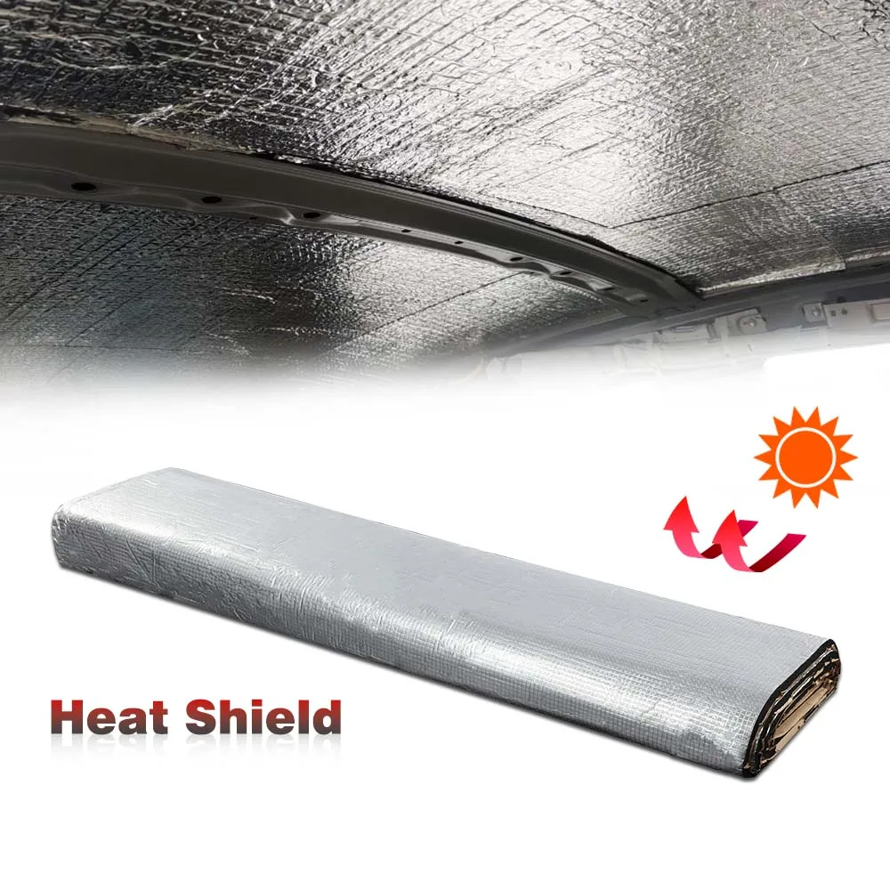 

90X39 Inch Car Heat Shield Insulation Thermal Sound Deadening Noise Control Damping Mat Aluminum Foam Durable Strong Sturdy