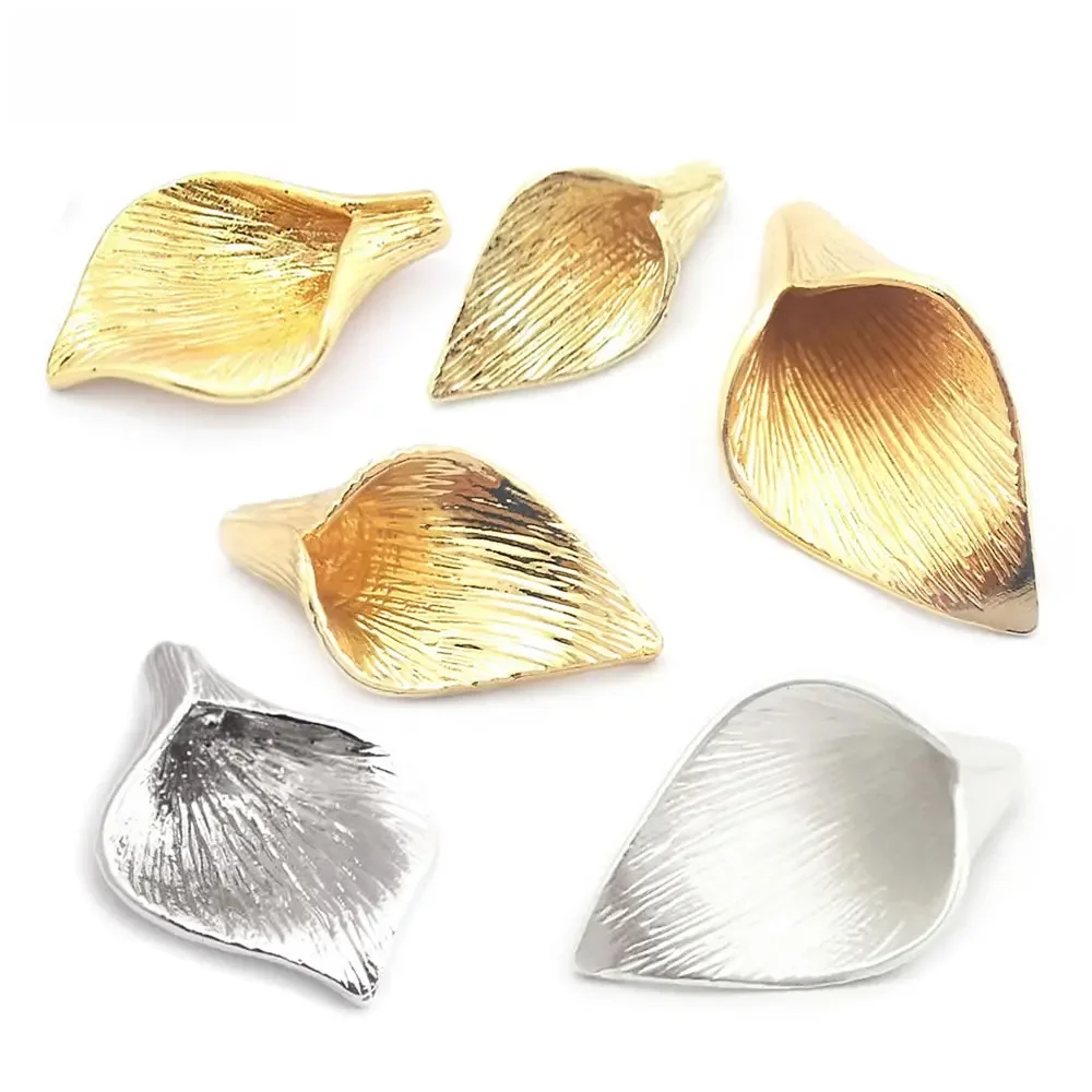 19x10MM 29x16MM 14x8MM 18K złoty kolor mosiądz kwiat czapki z frędzlami Calla koraliki czapki Diy biżuteria akcesoria Making — zdjęcie 2