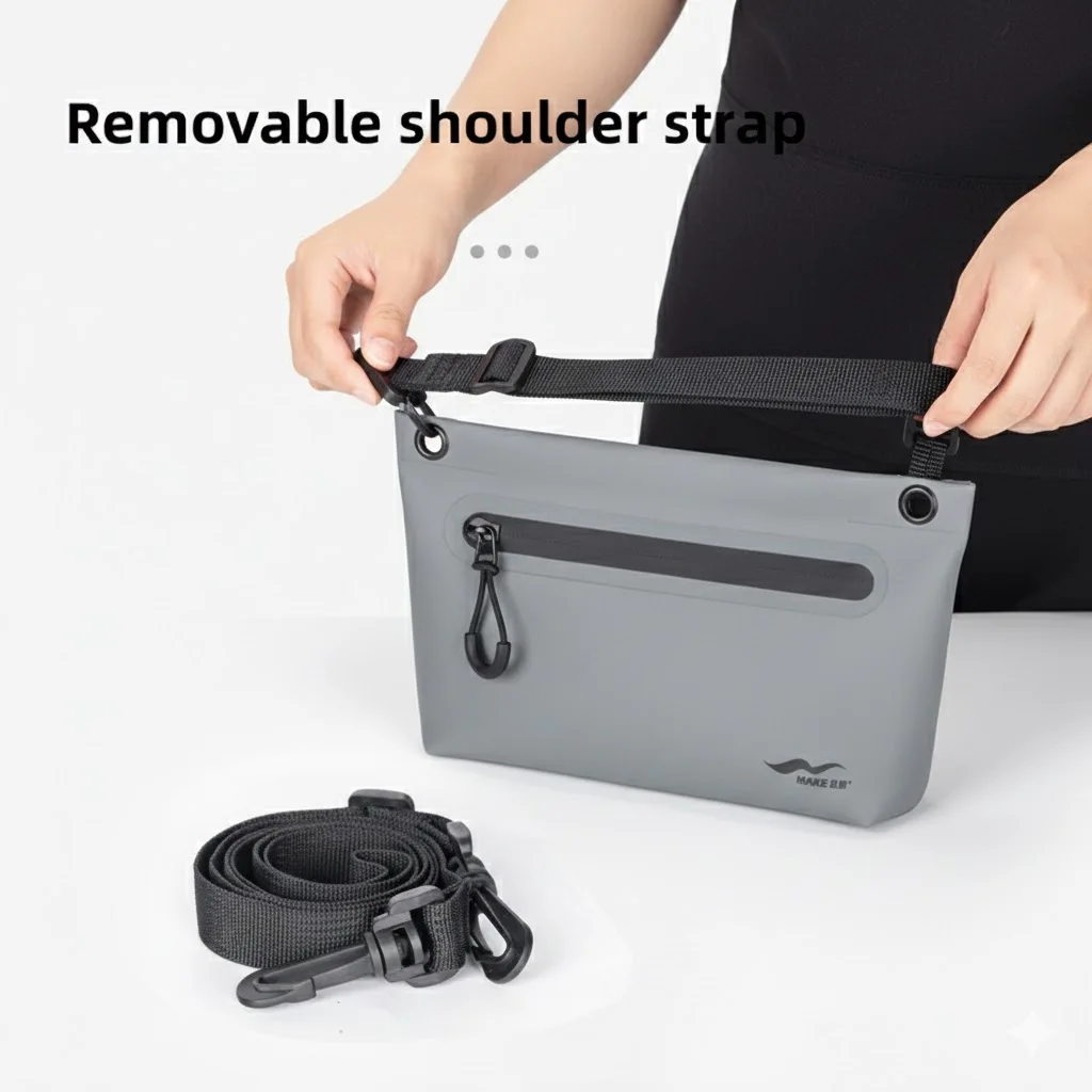 Maike Wash Dry Bag for Women PVC Waterproof Bags for Swimming Beach Phone Storage Crossbody Dry Bag Fanny Pack  2L