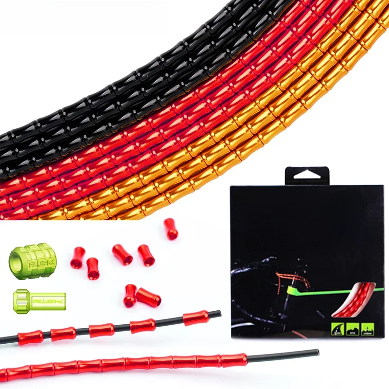 AliExpress RISK MTB Road Bicycle Fish Bone Shift Brake Cable Set Bike Brake/Shifting Bamboo Link Housing Kit Derailleur Line Wire Set RC303
