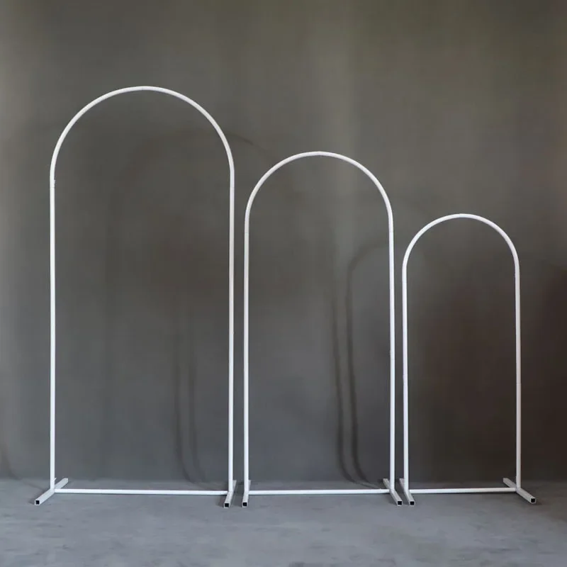 1 STKS Witte Bruiloft Boog Stand, Ballon Houder, Maat 6FT 6.6FT 7.2FT, Bruiloft achtergrond decoratie rekwisieten - afbeelding 2