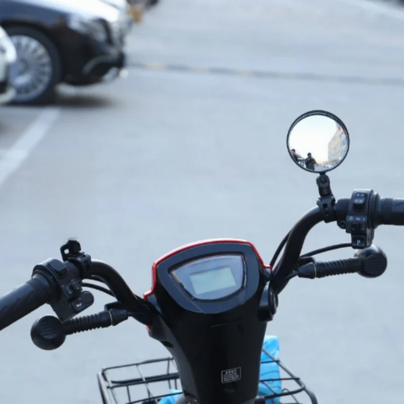 AliExpress Universal Bicycle Motorcycle Rearview Mirror 360 Rotation Adjustable Round Ellipse Rear View Mirrors For Road Bike Accessories