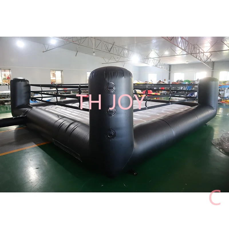 شحن جوي سريع إلى الباب، منطقة حلقة ملاكمة نطاطة تفاعلية خارجية قابلة للنفخ، لعبة مصارعة كبيرة قابلة للنفخ 5 × 5 م للبيع