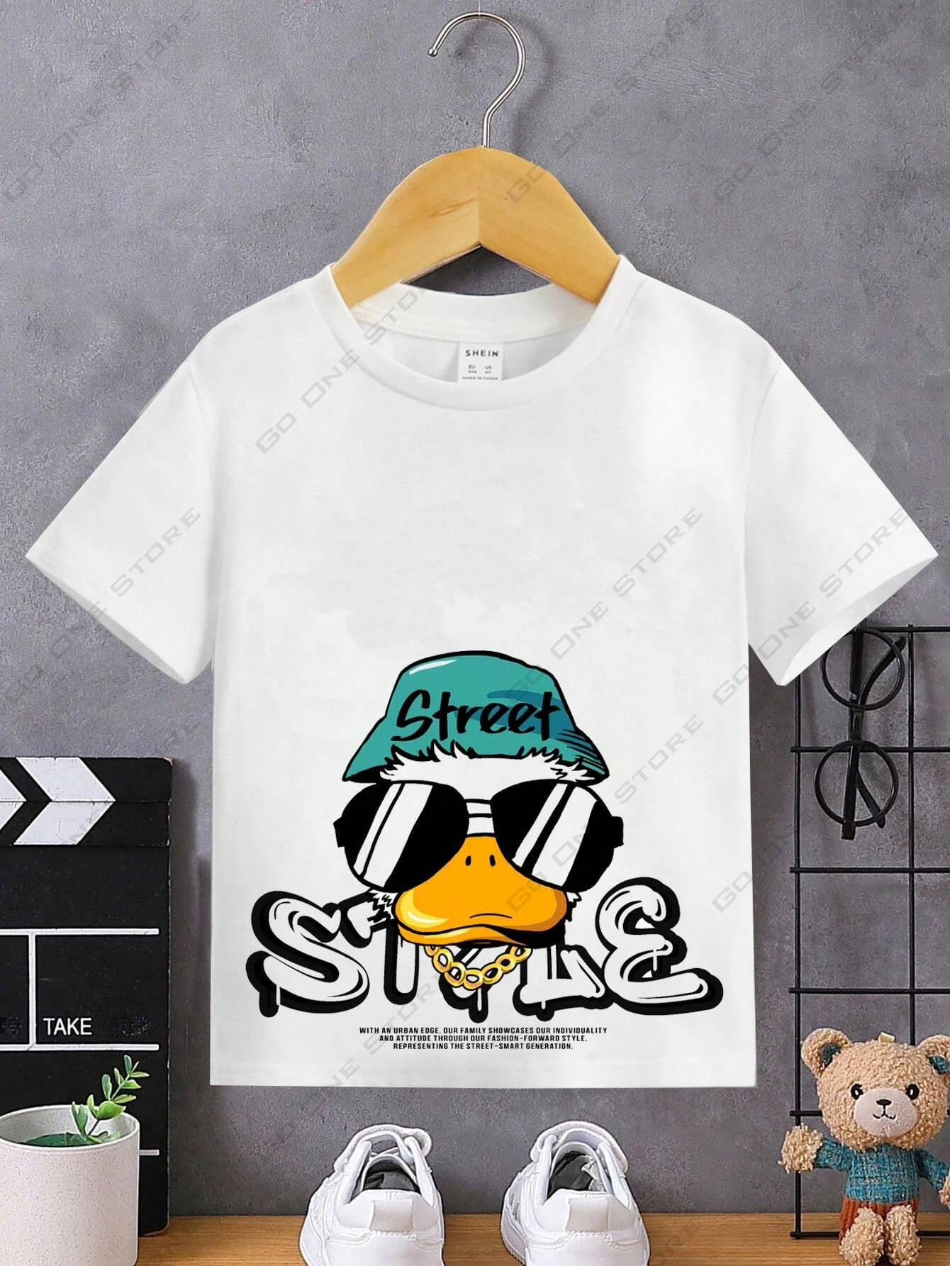 Cotton Summer Short Sleeve Kids T-Shirt Top Donald Duck Print Boys Girls T-Shirt Teenagers Street T-Shirt Children's T-Shirt TEE