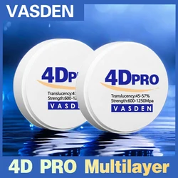 A2 Color 4D PRO Multilayer Dental Zirconia Blocks 98mm Zirconia Blank Dental CADCAM Milling Disc Dental Lab Material