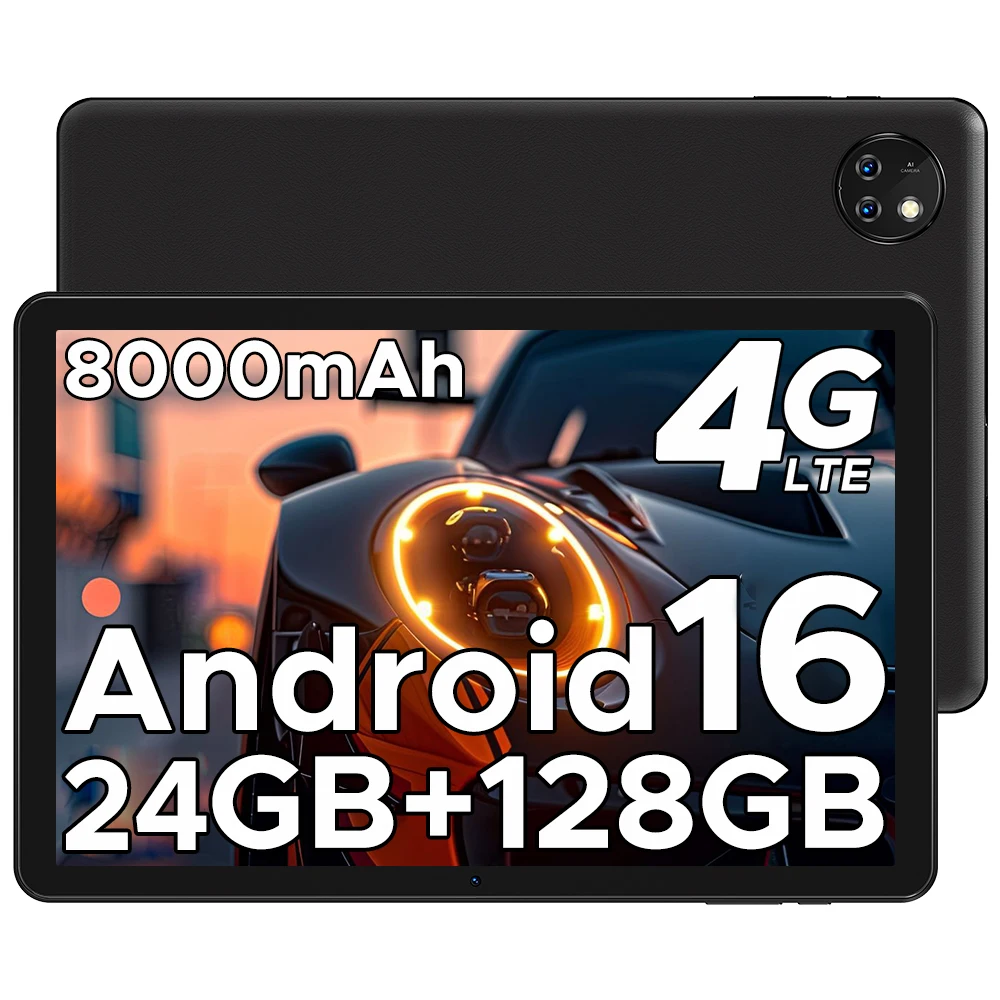 Tablet DOOGEE T10W Android 16 10 Pulgadas con Ranuras para Tarjetas SIM Batería 8000mAh Memoria 16GB+128GB/1TB Protección Ocular Bluetooth 5.0 WiFi 5G