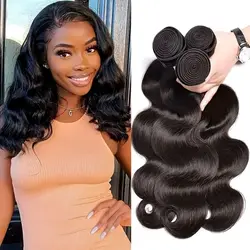 Body Wave Bundles Human Hair Bundles Brazilian Hair Wave Bundles 8-32 Inch 1/2/3/4 Pcs/Lot Virgin Hair Extensions Natural Color