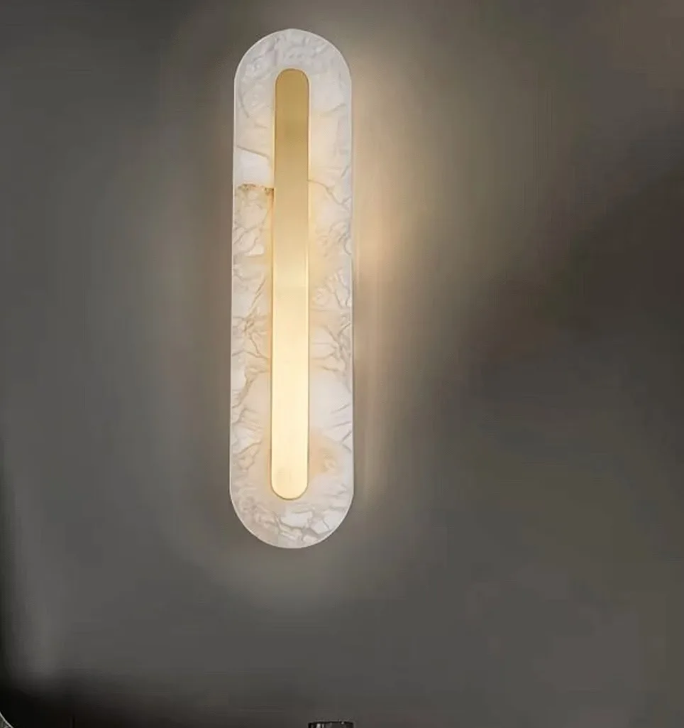 Customer photo of Alabaster Wall Sconce