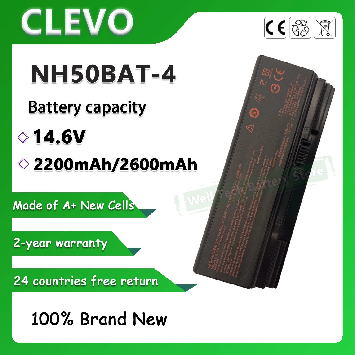 NH50BAT-4 Laptop Battery For HASEE Ares G7-CT7VK Z7-CT7VH Z8-CT7NA G8-CT7NK Z7-CT7PRO Z7M-CT7NK Z7M-CT5NA CNH5S01 CNH5S04