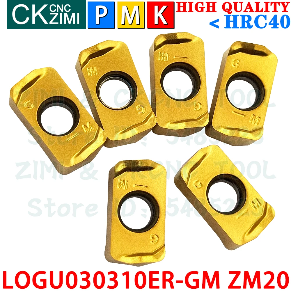 LOGU030310ER-GM ZM20 LOGU 030310 ER GM LOGU030310 ER GM inserti in metallo duro inserto di fresatura ad alimentazione rapida tornio per metallo CNC fresatrice per LNMU03R