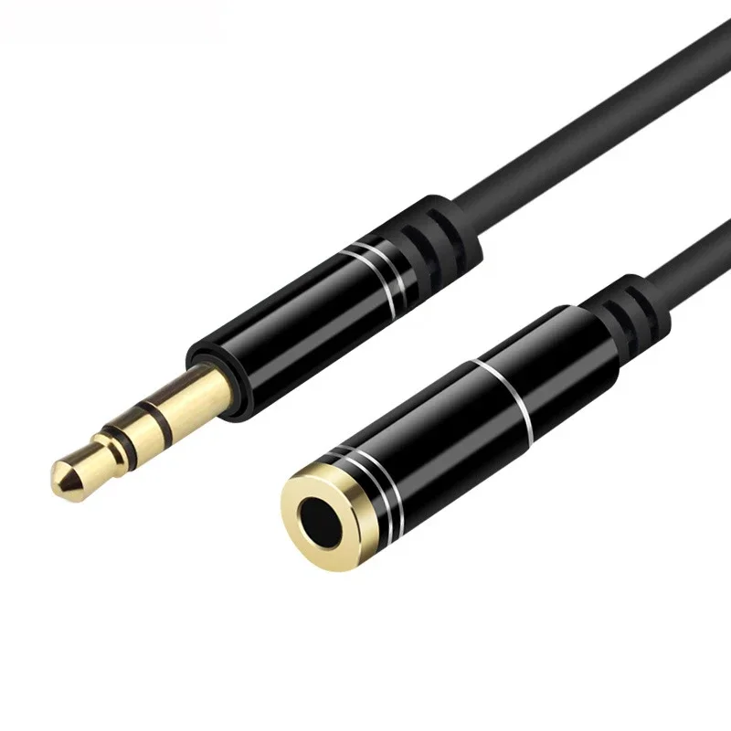 Przedłużacz audio 3.5mm Jack Aux męski na żeński, 3/4-pinowy z mikrofonem, kompatybilny stereo, do PC, słuchawek, głośników samochodowych, mikrofonu. — zdjęcie produktu 7
