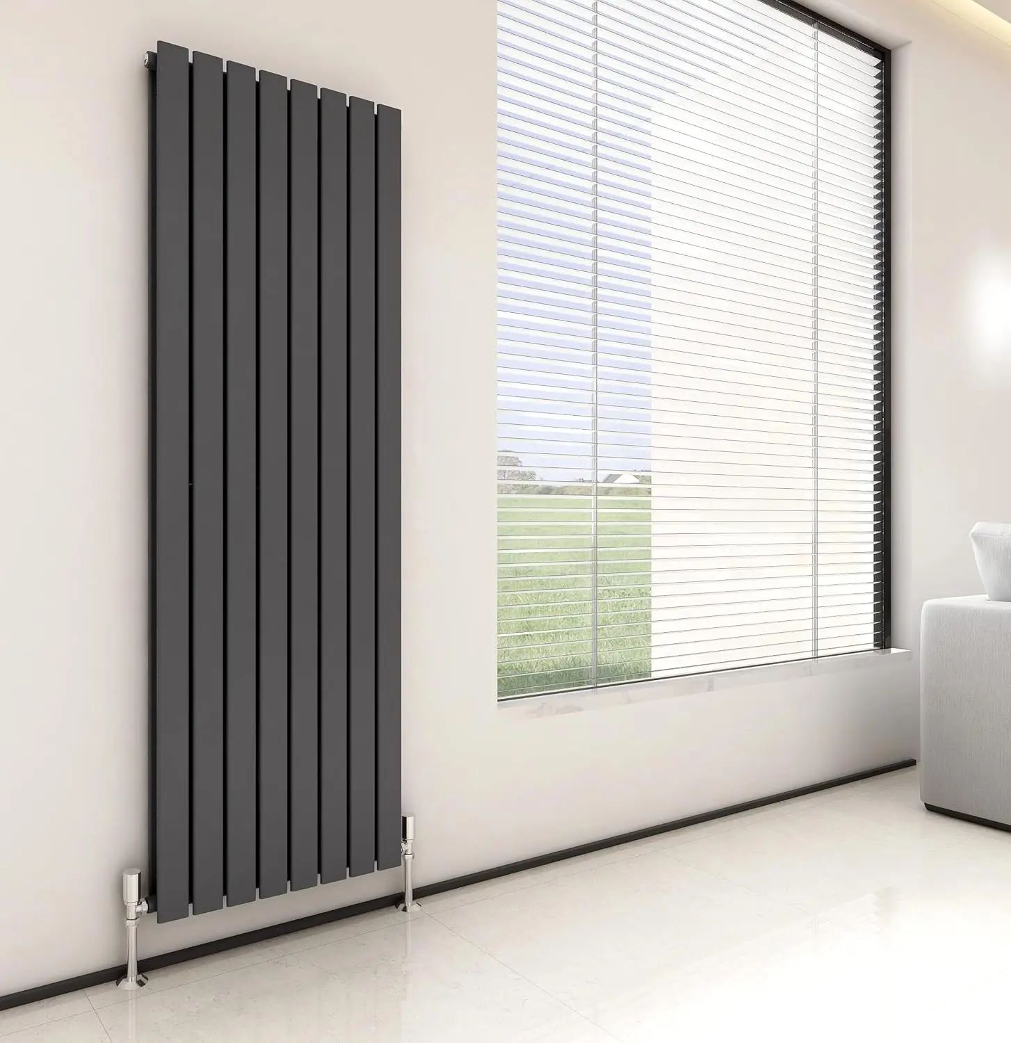 mcc direct Radiator Horizontal Vertical Designer Flat Panel Central Heating Radiator 1800x544mm Double