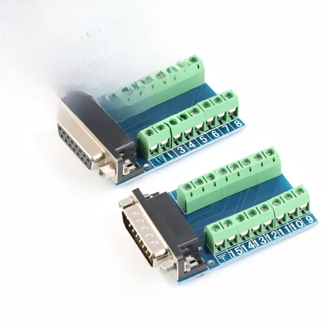 DB15 D-SUB VGA 15pin żeński męski Adapter Jack Terminal Breakout płytka drukowana — zdjęcie 2