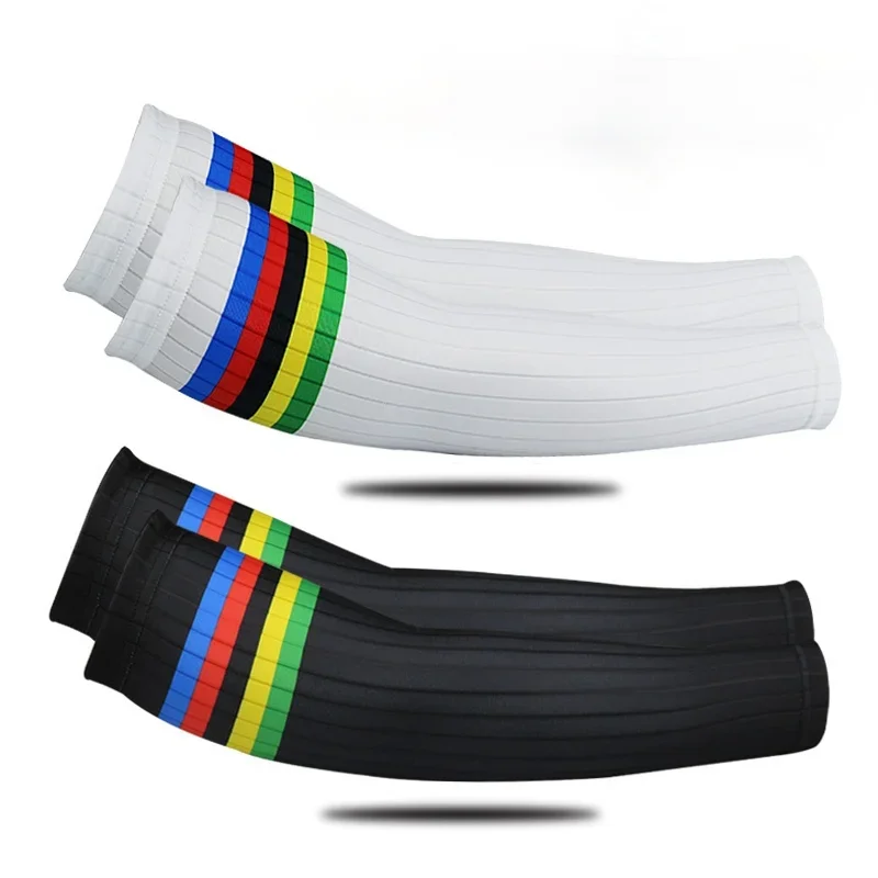 AliExpress Bike Aero Arm Cover Cuff Cycling Sleeves UV Stripe Running SunscreenSun Bicycle Sleeves Leg Sport