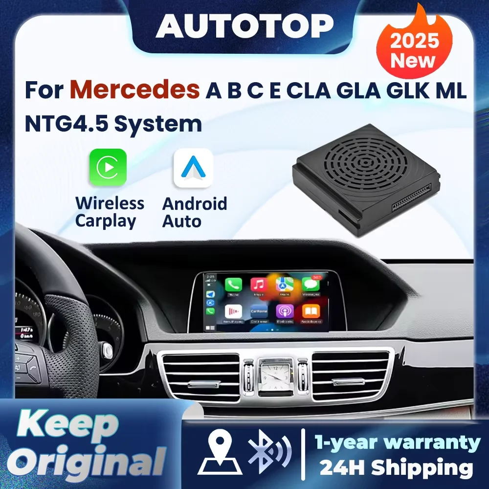 Module Becker Android Auto sans fil Carplay pour Mercedes Benz A B C E CLA GLA GLK ML Sprinter NTG4.5 avec Navigation Bluetooth