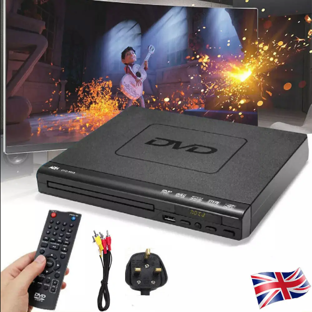 Reproductor de DVD Compacto Multi-área HDCD CD VCD con Upscaling de Música y USB, con función de extracción
