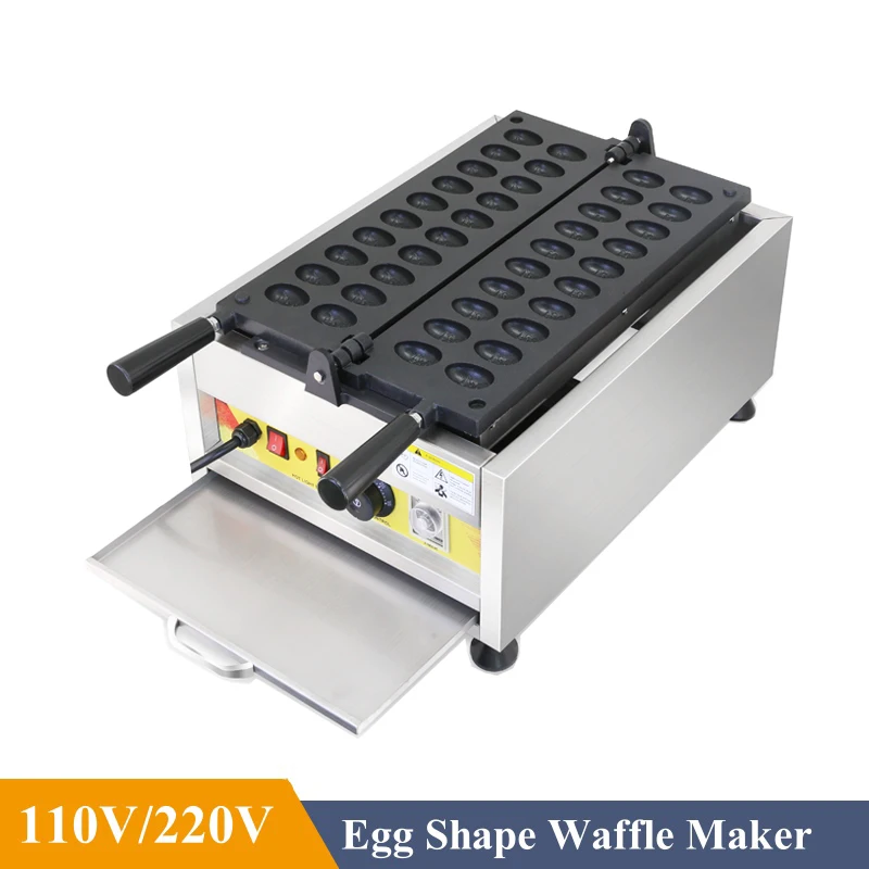 

Commercial 20 Holes Egg Shaped Waffle Makers 3200W Waffle Making Machine Goose Egg Cake Machine Non-Stick