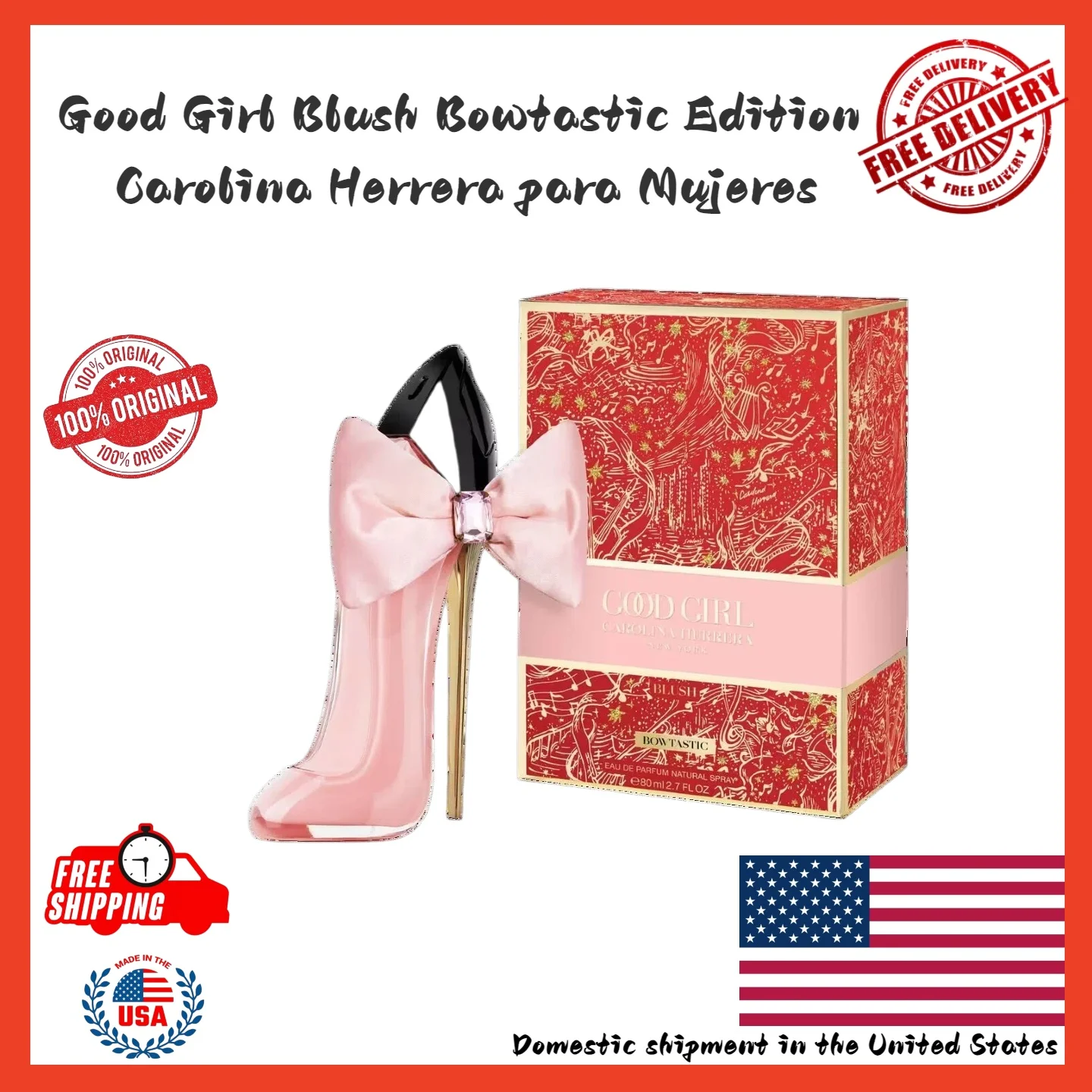

New Carolina Herrera Good Girl BOWTASTIC BLUSH Eau de Parfum 80ml 2.7fl.oz EDP birthday or Valentine's Day gift