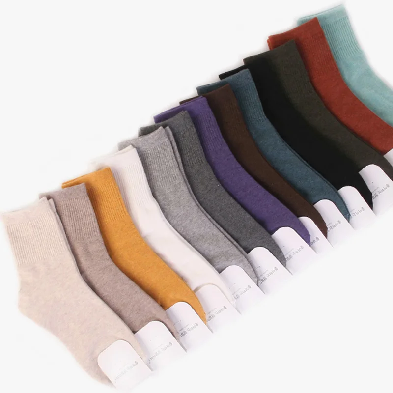 10 sets of women's half-alley socks/sister's socks Korean production female middle-of-the-neck alley socks student