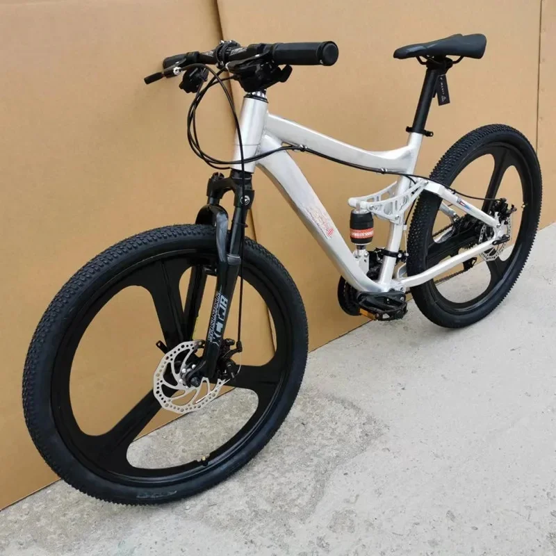 AliExpress NONE 24-inch Mountain Bike Shock-absorbing Soft Tail Mountain Bikes Variable Speed Double Disc Brake Bicycle Mtb Bycycle For Men