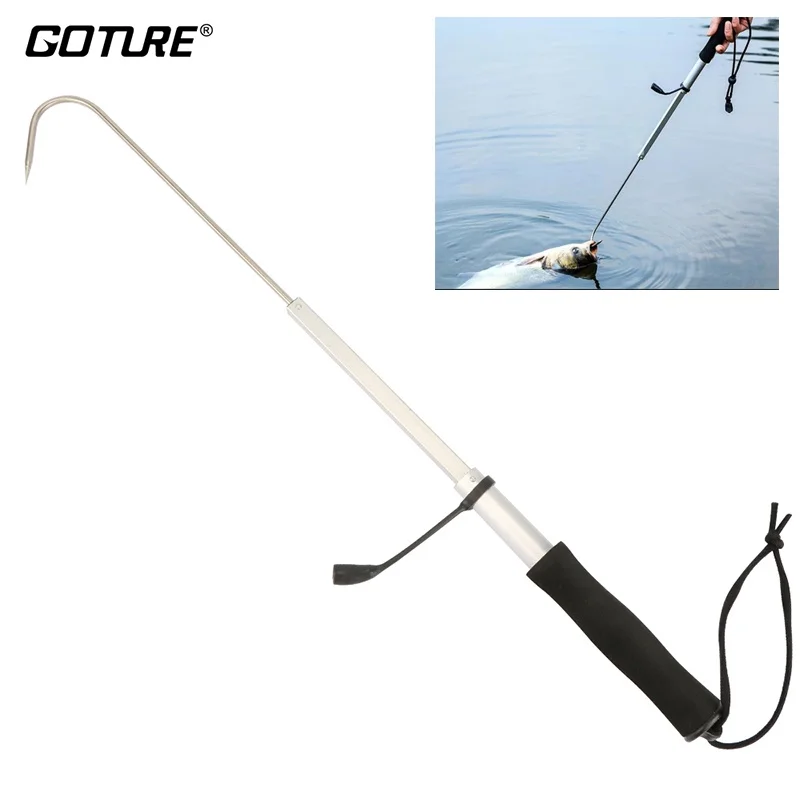 

Goture 60/120cm Telescopic Fishing Gaff Stainless Sea Fishing Spear Hook Tackle Fishing Tool Accessories