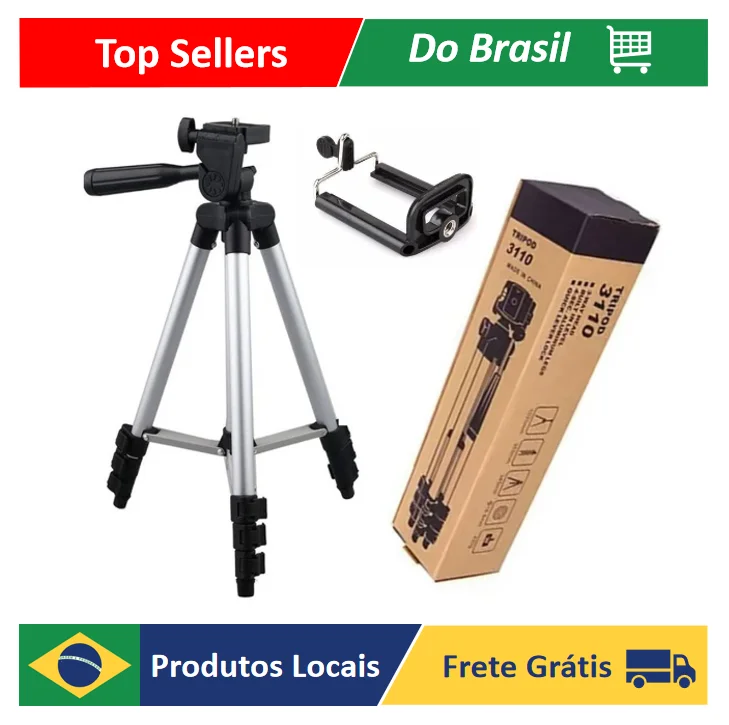 Tripé Universal para Celular e Câmera Ajustável Tripod 1 Metro 3110