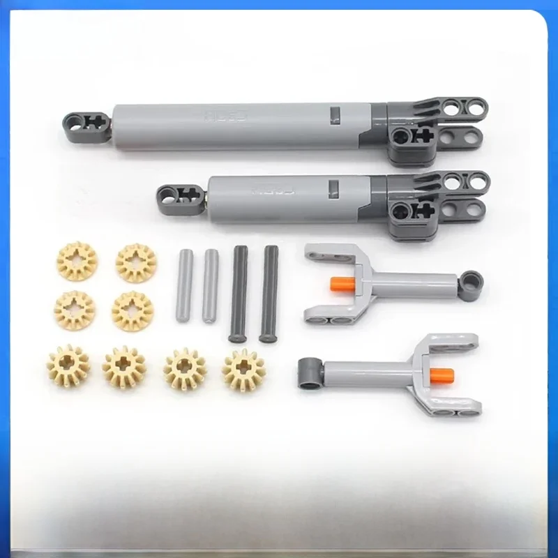 Bloc de construction MOC, pièces de haute technologie, actionneur linéaire, tige de poussée, tige télescopique dynamique Compatible avec Legos 61927 92639 40918
